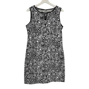 Talbots women’s Shift Dress 10P Black White